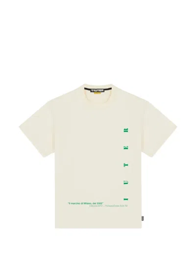 Iuter Face Graphic-print T-shirt In Neutral