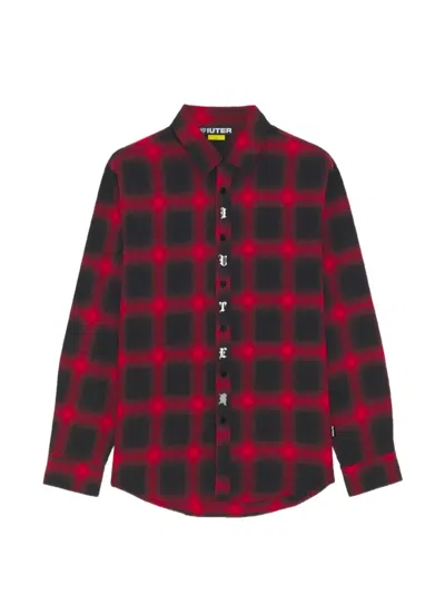 Iuter Fallen Love Checked Shirt In Red