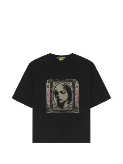 Iuter Fallen Love Graphic-print T-shirt In Black