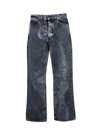 Iuter Grey Regular Denim Jeans In Multi
