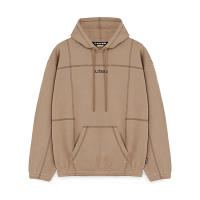 Iuter Grid Hoodies In Brown