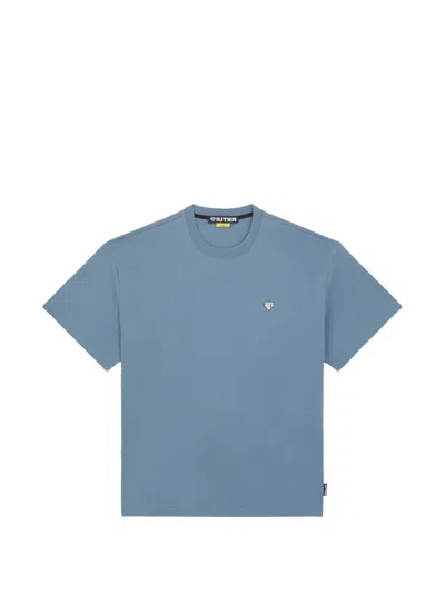 Iuter Heart Logo Cotton T-shirt In Blue