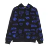 Iuter Horns Allover Hoodie Black Men's Hoodie In Black