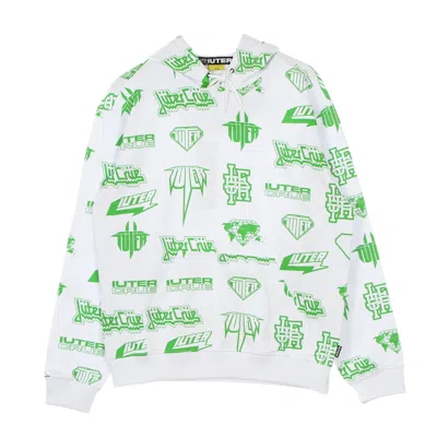 Iuter Horns Allover Hoodie White Men's Lightweight Hoodie
