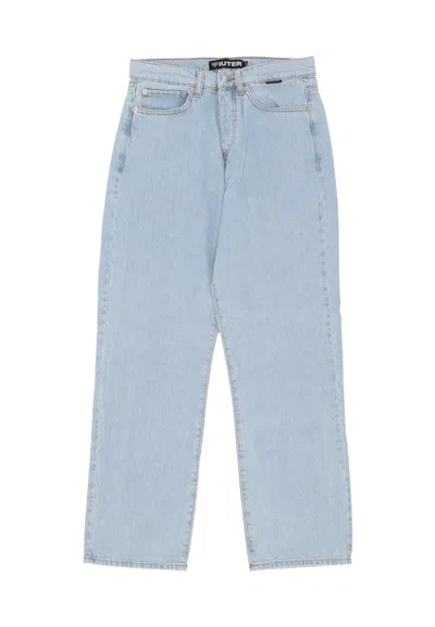 IUTER JEANS MAN LOOSE DENIM PANTS LIGHT BLUE
