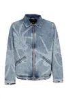 Iuter Jeans Men Spider Denim Ally Jacket Blue Bleach