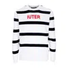 Iuter Lightweight Men's Stripes Sweater L/s Jumper White In White