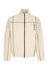 Iuter Lightweight Sweatshirt High Man Grid Track Jacket Cream