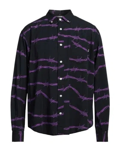 Iuter Man Shirt Black Size Xl Cotton