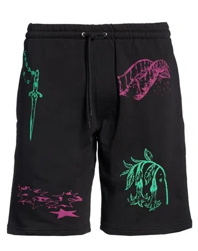 Iuter Man Shorts & Bermuda Shorts Black Size L Cotton