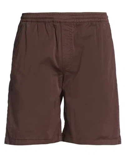 Iuter Man Shorts & Bermuda Shorts Dark Brown Size Xl Cotton, Elastane
