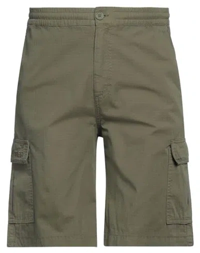 Iuter Man Shorts & Bermuda Shorts Military Green Size M Cotton