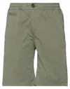 Iuter Man Shorts & Bermuda Shorts Military Green Size Xs Cotton, Elastane