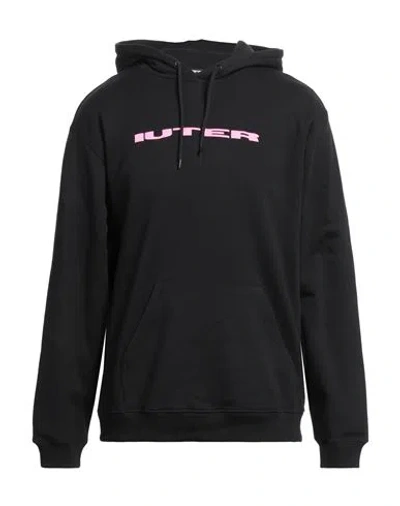 Iuter Man Sweatshirt Black Size Xxl Cotton