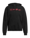 Iuter Man Sweatshirt Black Size Xl Cotton In Black