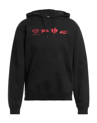 Iuter Man Sweatshirt Black Size Xl Cotton
