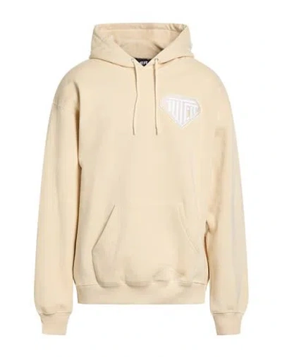 Iuter Man Sweatshirt Cream Size L Cotton In White