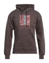 Iuter Man Sweatshirt Dark Brown Size Xs Cotton In Brown
