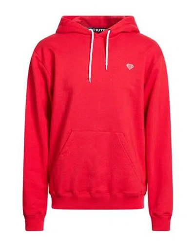 Iuter Man Sweatshirt Red Size L Cotton
