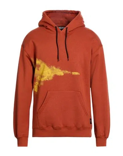 Iuter Man Sweatshirt Rust Size M Cotton In Multi