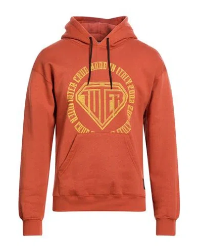 Iuter Man Sweatshirt Rust Size S Cotton In Multi
