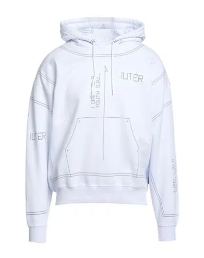 Iuter Man Sweatshirt White Size M Cotton