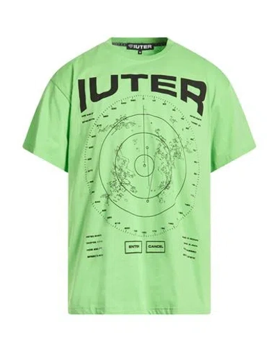Iuter Man T-shirt Green Size L Cotton