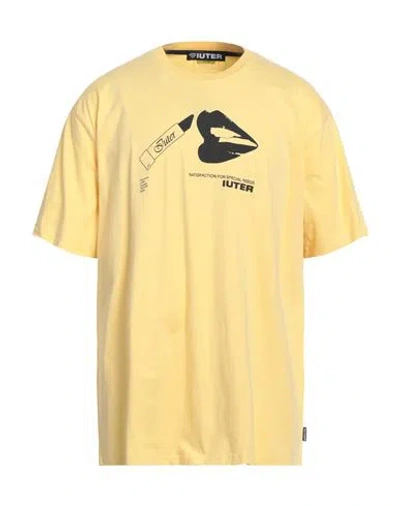 Iuter Man T-shirt Yellow Size Xxl Cotton