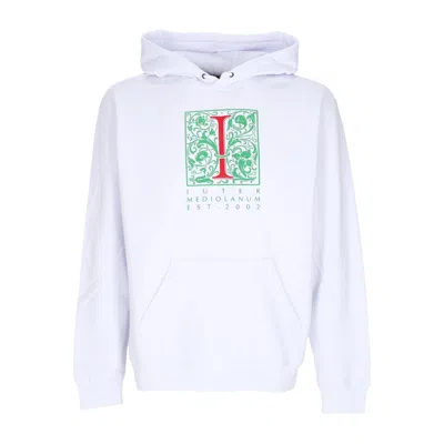 Iuter Mediolanum Hoodie White Men's Lightweight Hooded Sweatshirt