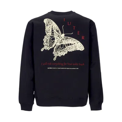 Iuter Men's Butterfly Crewneck Sweatshirt Black