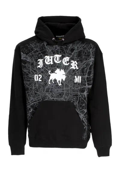 Iuter Men's Hoodie Milano Map Logo Hoodie X Club Dogo Black