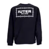 Iuter Men's Lightweight Crewneck Sweatshirt Chain Crewneck Black In Black