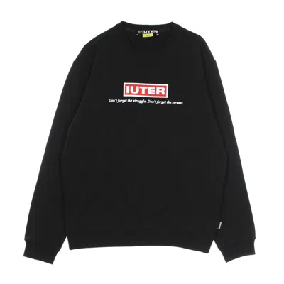 Iuter Men's Lightweight Crewneck Sweatshirt Struggle Crewneck Black