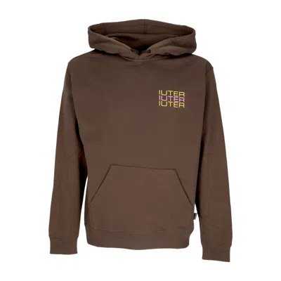 Iuter Men's Lightweight Hoodie Spine Skulls Hoodie Brown