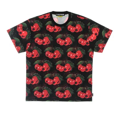 Iuter Men's T-shirt Cherry Allover Tee Black