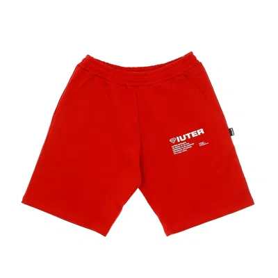 Iuter Men's Tracksuit Shorts Info Sweatshort Red In Multi