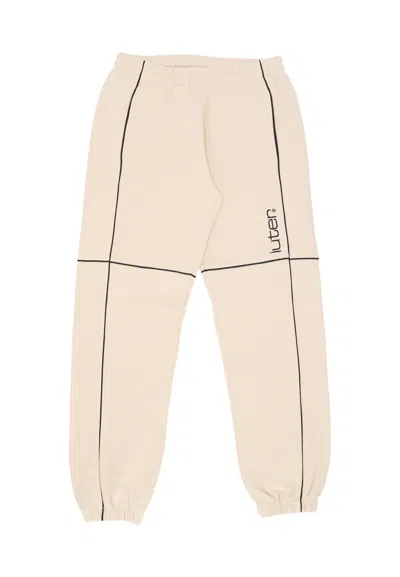 Iuter Men's Underwear Grid Track Pants Cream In White