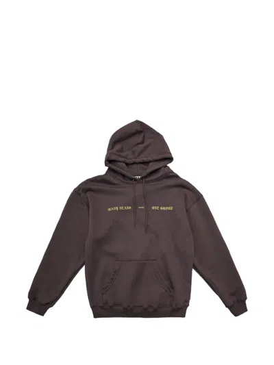 Iuter Myths Graphic-print Hoodie In Brown