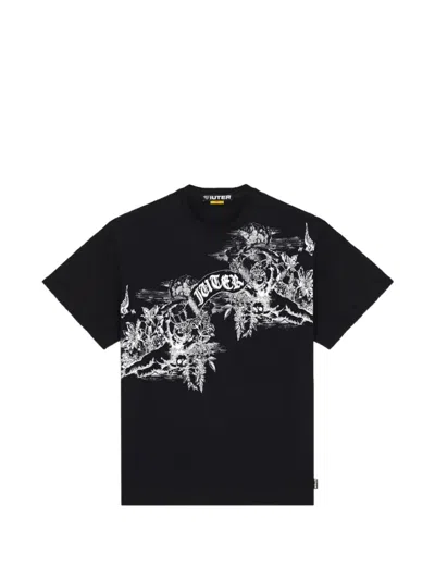 Iuter Paradise Print T-shirt In Black