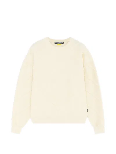 Iuter Parquet Reversive Crew-neck Sweater In Neutral
