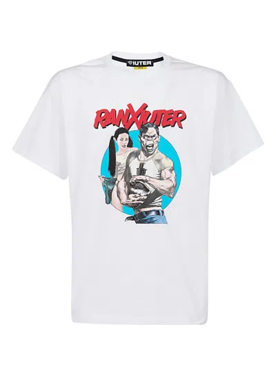 Iuter Printed Cotton T-shirt In White
