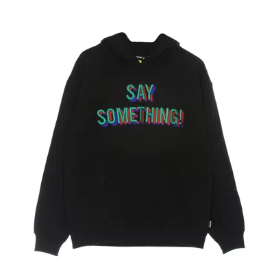 Iuter Say Something Hoodie Men's Hoodie In Black
