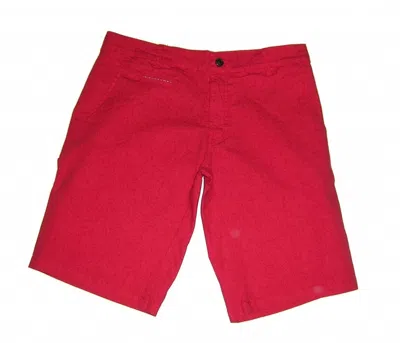 Iuter Short Chino Men's Short Trousers "paisley" Red In Unico