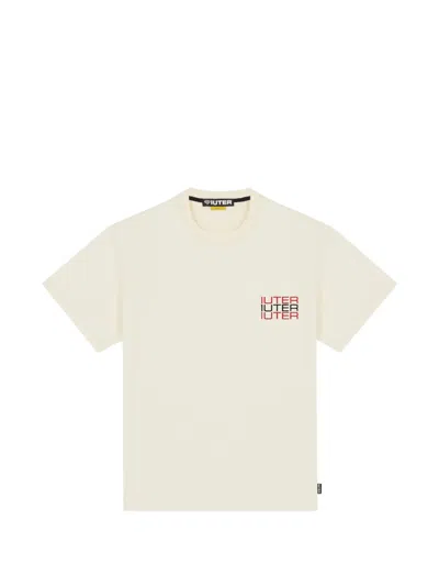 Iuter Spine Skulls Cotton T-shirt In Neutral