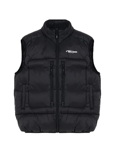 Iuter Storm Printed Padded Gilet In Black