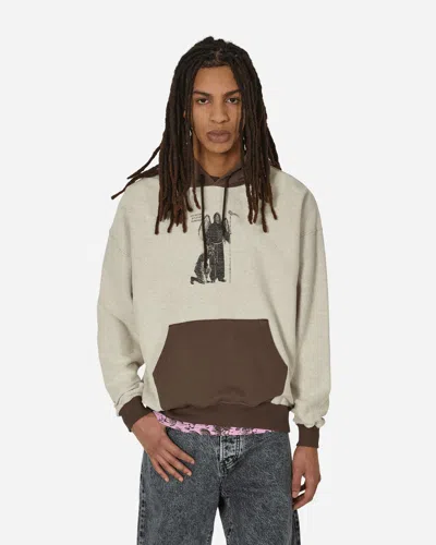 Iuter Stupid Humans Reverse Hoodie In Brown