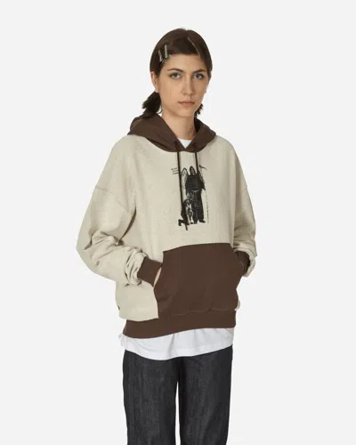 Iuter Stupid Humans Reverse Hoodie In Brown