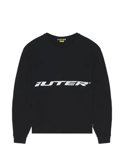 Iuter Waffle Long-sleeve T-shirt In Black