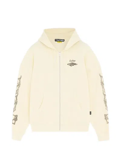 Iuter Waffle Zip Hoodie In Neutral