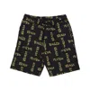 Iuter Wavy Jacquard Short Men's Trousers Black In Black